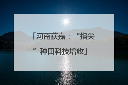 河南获嘉：“指尖”种田科技增收