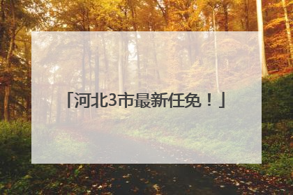 河北3市最新任免！