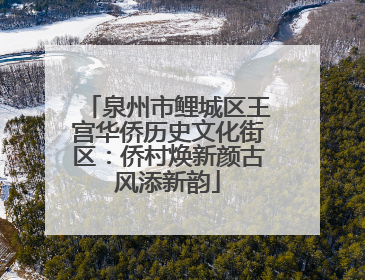泉州市鲤城区王宫华侨历史文化街区：侨村焕新颜古风添新韵