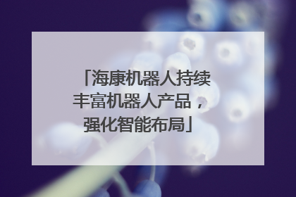 海康机器人持续丰富机器人产品，强化智能布局