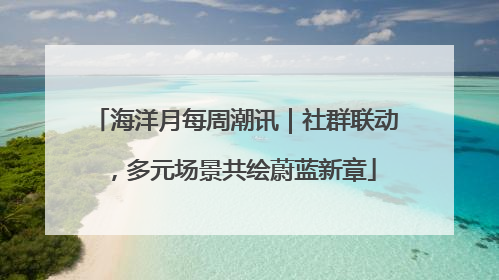 海洋月每周潮讯｜社群联动，多元场景共绘蔚蓝新章