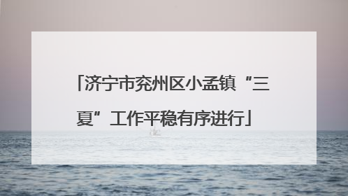 济宁市兖州区小孟镇“三夏”工作平稳有序进行