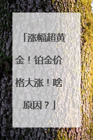 涨幅超黄金！铂金价格大涨！啥原因？