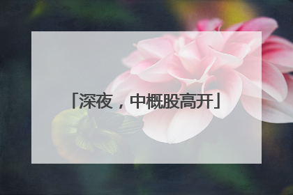 深夜，中概股高开