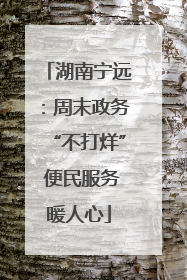 湖南宁远：周末政务“不打烊” 便民服务暖人心