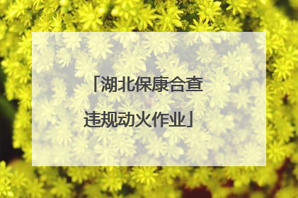 湖北保康合查违规动火作业