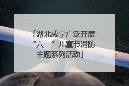 湖北咸宁广泛开展“六一”儿童节消防主题系列活动