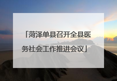 菏泽单县召开全县医务社会工作推进会议
