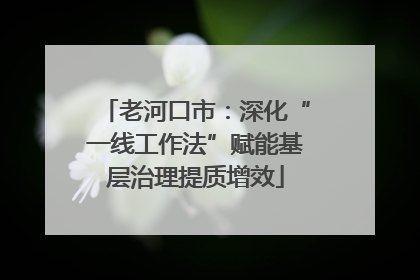 老河口市：深化“一线工作法”赋能基层治理提质增效