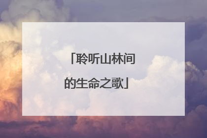 聆听山林间的生命之歌