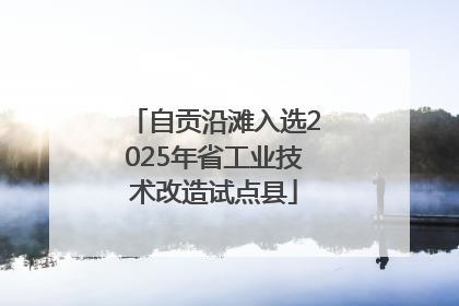 自贡沿滩入选2025年省工业技术改造试点县