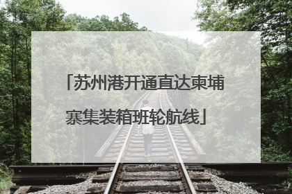 苏州港开通直达柬埔寨集装箱班轮航线