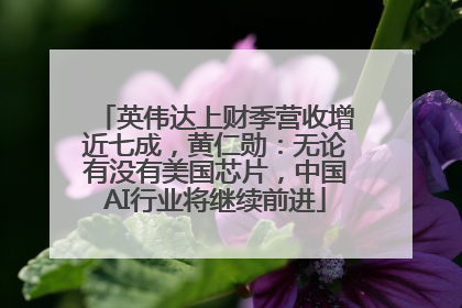 英伟达上财季营收增近七成，黄仁勋：无论有没有美国芯片，中国AI行业将继续前进
