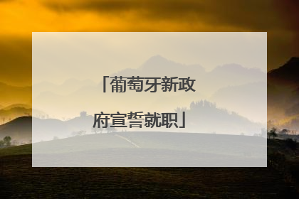 葡萄牙新政府宣誓就职