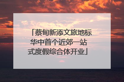 蔡甸新添文旅地标 华中首个近郊一站式度假综合体开业