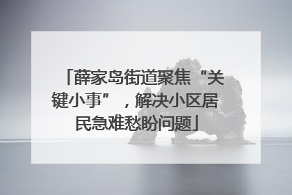 薛家岛街道聚焦“关键小事”，解决小区居民急难愁盼问题