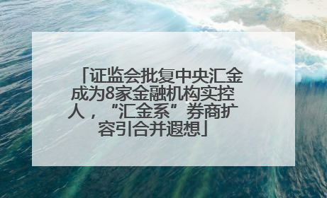 证监会批复中央汇金成为8家金融机构实控人，“汇金系”券商扩容引合并遐想