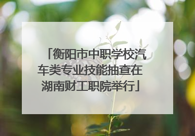 衡阳市中职学校汽车类专业技能抽查在湖南财工职院举行