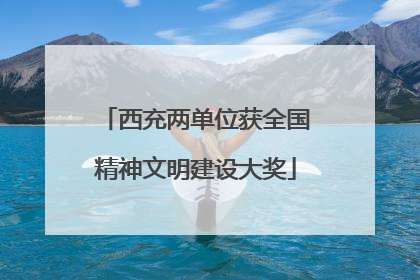 西充两单位获全国精神文明建设大奖
