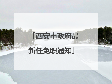 西安市政府最新任免职通知