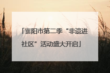 襄阳市第二季“非遗进社区”活动盛大开启