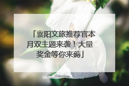 襄阳文旅推荐官本月双主题来袭！大量奖金等你来薅