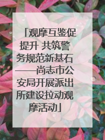 观摩互鉴促提升 共筑警务规范新基石——尚志市公安局开展派出所建设拉动观摩活动