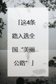 这4条路入选全国“美丽公路”