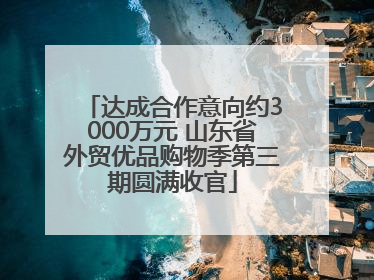 达成合作意向约3000万元 山东省外贸优品购物季第三期圆满收官