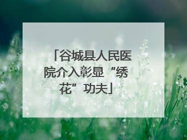 谷城县人民医院介入彰显“绣花”功夫