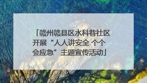 赣州赣县区水科巷社区开展“人人讲安全 个个会应急”主题宣传活动