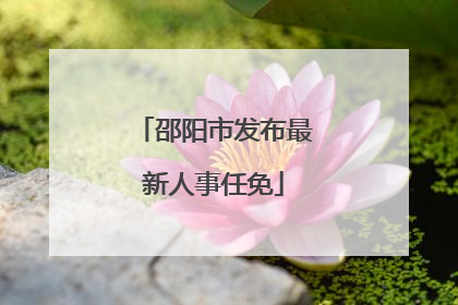 邵阳市发布最新人事任免