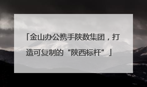 金山办公携手陕数集团，打造可复制的“陕西标杆”
