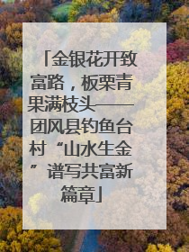 金银花开致富路，板栗青果满枝头——团风县钓鱼台村“山水生金”谱写共富新篇章