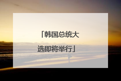 韩国总统大选即将举行