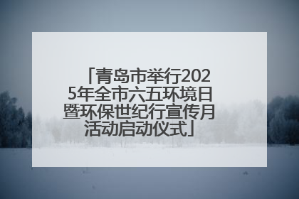 青岛市举行2025年全市六五环境日暨环保世纪行宣传月活动启动仪式