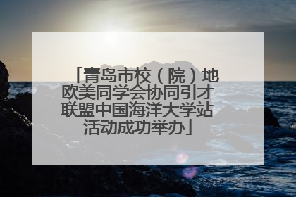 青岛市校（院）地欧美同学会协同引才联盟中国海洋大学站活动成功举办