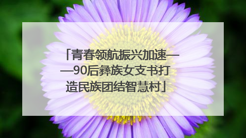 青春领航振兴加速——90后彝族女支书打造民族团结智慧村