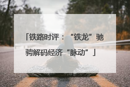 铁路时评：“铁龙”驰骋解码经济“脉动”