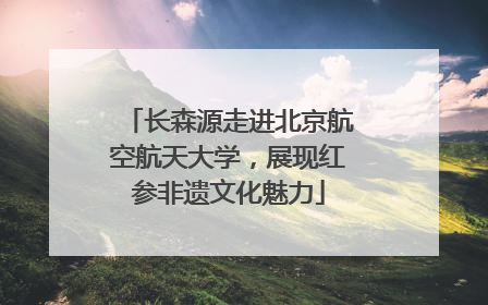 长森源走进北京航空航天大学，展现红参非遗文化魅力