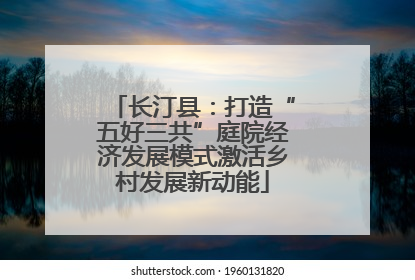 长汀县：打造“五好三共”庭院经济发展模式激活乡村发展新动能