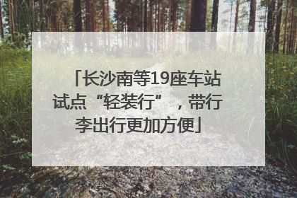 长沙南等19座车站试点“轻装行”，带行李出行更加方便