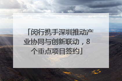 闵行携手深圳推动产业协同与创新联动，8个重点项目签约
