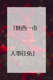 陕西一市人事任免