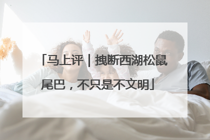 马上评｜拽断西湖松鼠尾巴，不只是不文明