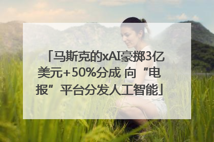 马斯克的xAI豪掷3亿美元+50%分成 向“电报”平台分发人工智能