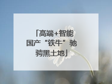 高端+智能 国产“铁牛”驰骋黑土地