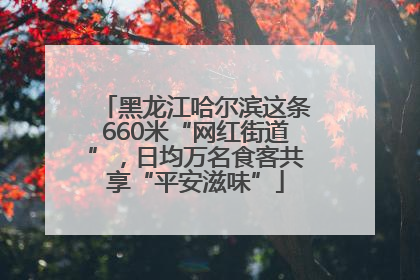 黑龙江哈尔滨这条660米“网红街道”，日均万名食客共享“平安滋味”