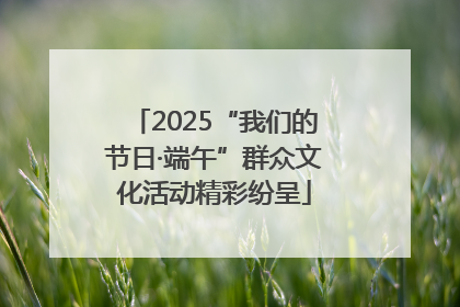 2025“我们的节日·端午”群众文化活动精彩纷呈