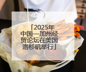 2025年中国—加州经贸论坛在美国洛杉矶举行